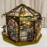 智趣屋diy手工花间咖啡屋微缩场景送生日礼物女生新年礼物情人节