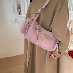 时尚 新款 磨砂单肩包简约斜挎包 小众质感腋下包女2025冬季 包包韩版