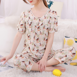 裁缝店选色定做成人绵绸睡衣佰汇福棉绸套装妈妈款家居服空调服夏