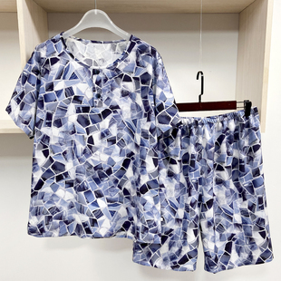 裁缝店选色定做男士成人绵绸睡衣短袖短裤棉绸套装家居服空调服夏