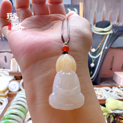 璐璐的玉器店 和田玉佛公 观音 貔貅 福豆 男女款各种吊坠手把件