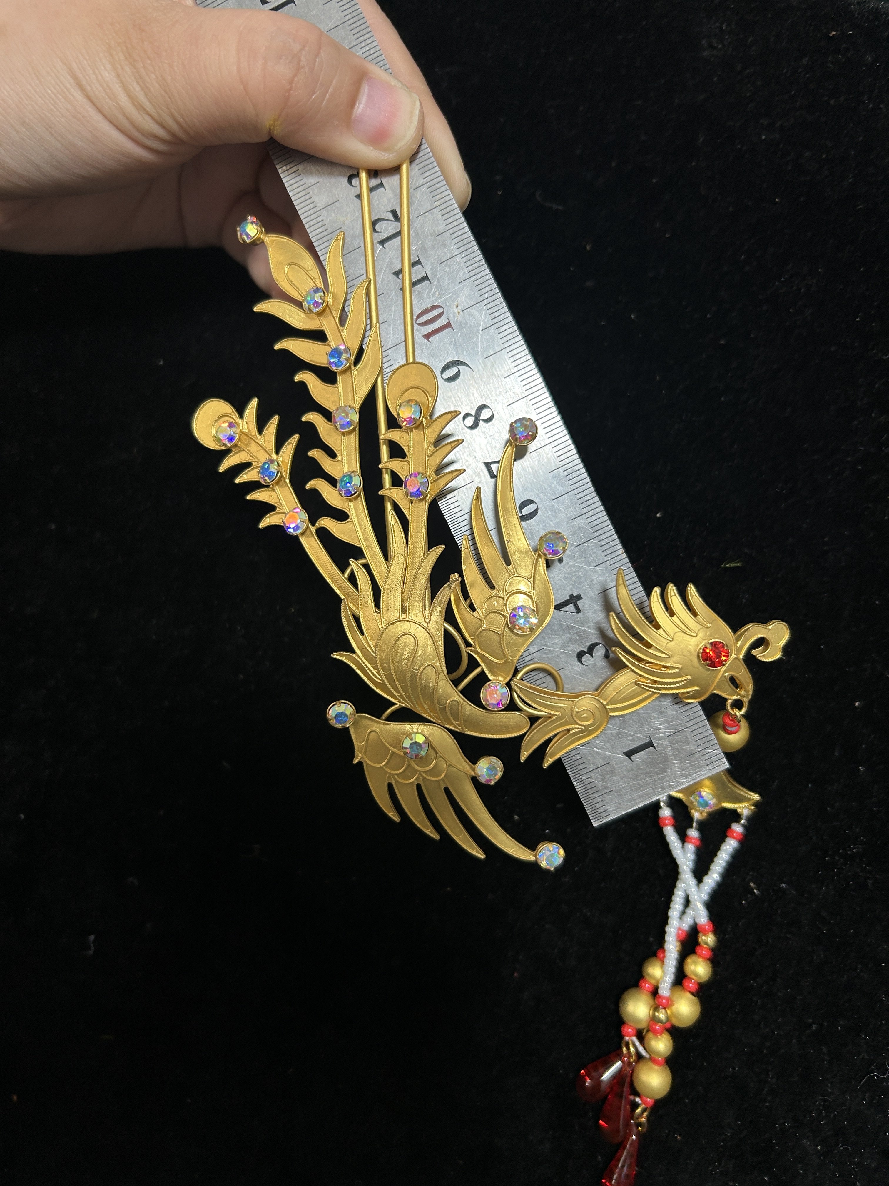 点毛胎底铜镀金偏凤胎底配饰花旦小姐百搭头饰点翠头饰胎剧组汉服