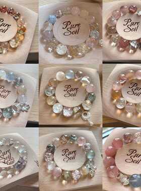 小清新锆石花朵水晶串珠手链轻奢高级感手串小众甜美百搭手饰