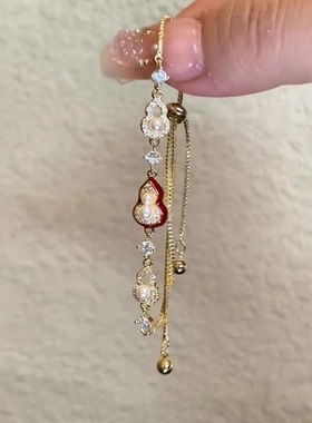 「春满福禄」新中式复古红色葫芦手链精致小众设计感时尚百搭手链