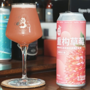 性价比口粮！3月产 气泡实验室 重构草莓 水果西打酒 500ml*1罐