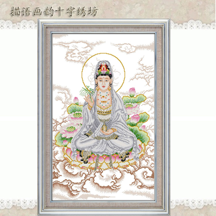 坐莲观音菩萨赐福佛像精准印花十字绣新款客厅玄关竖版吉祥挂画在类目 居家布艺, 十字绣及工具配件, 十字绣套件中 - 来自Buy2taobao.com提供专业的淘宝代购服务