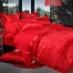 婚礼大红色床单被套 多喜爱家纺结婚床上用品提花婚庆六件套中式