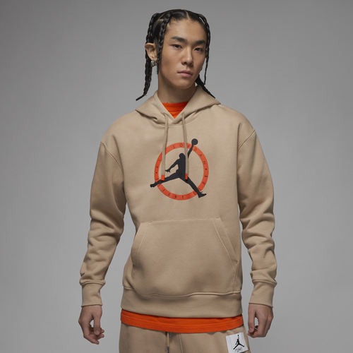 耐克沙漠黄AJ连帽卫衣 Logo印花运动休闲加绒套头衫 FB7051-277