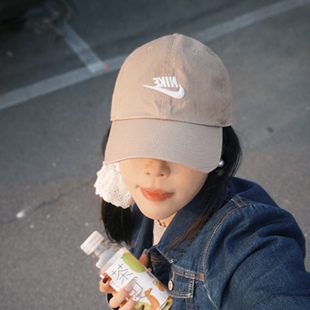 Nike棒球帽男女 耐克棕色鸭舌帽 可调节大小 时尚遮阳 FB5368-247
