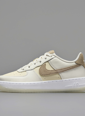 Nike耐克AF1女鞋Air Force 1米色运动休闲复古低帮板鞋HF5349-100