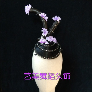 舞台演出头饰 桃李杯舞蹈且看行云头饰假发 古典舞头饰可藏发