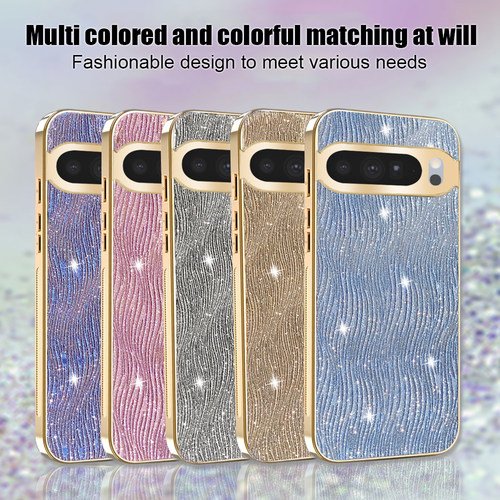 新款时尚闪粉水波纹适用于谷歌PIXEL10PROXL手机壳全包GoolePixcel9pro/8/7/6A防摔保护套