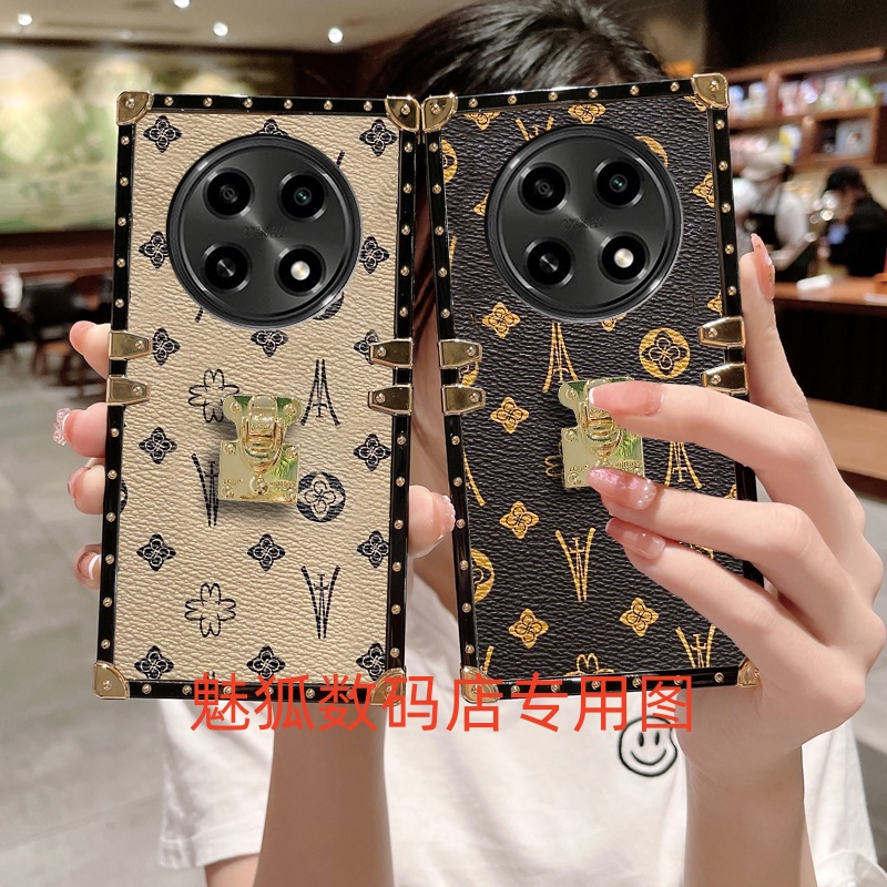 新款皮纹花朵适用于OPPOA2pro方形手机壳A2x全包四角加厚防摔带锁帖保护套