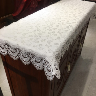 柜子盖布防尘盖布简约五斗橱盖巾蕾丝长方形电视柜桌布轻奢高级感