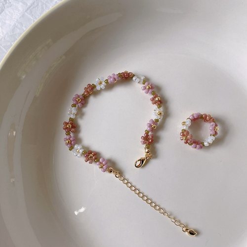 HUYA手作丁香花串珠手链项链