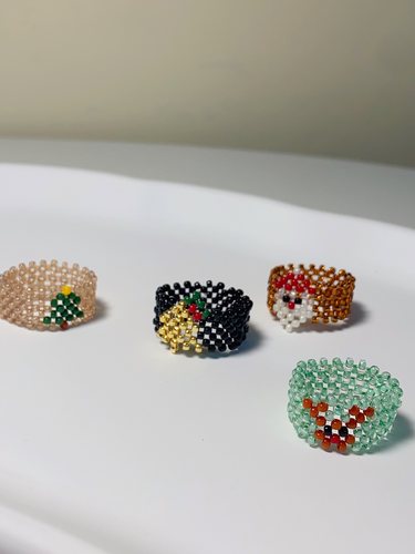 HUYA手作女米珠圣诞系列