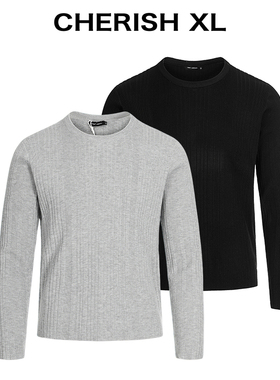 CHERISH XL【贵族内搭】羊毛混纺针织修身圆领长袖打底毛衣男款