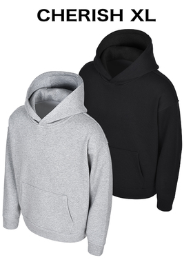 【质感之王】CRXL重磅1800G「双绒卫衣」套装/短款加绒连帽卫衣男