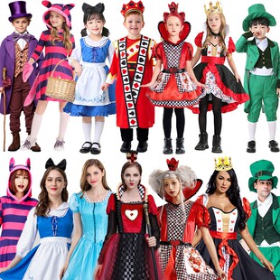 服装cos爱丽丝梦游仙境疯帽子柴郡猫红皇后扑克士兵扮演ALICE COS