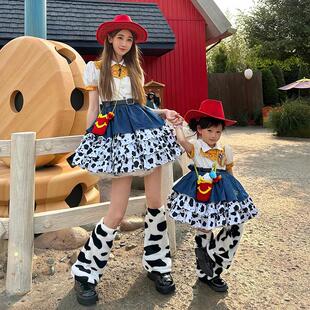 翠丝cos~迪士尼牛仔穿搭成人儿童游乐园女玩具总动员衣服装万圣节
