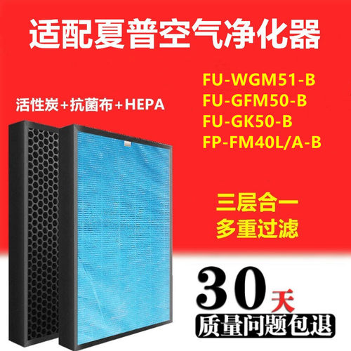 夏普过滤网滤芯FU-GFM50/WGM51/