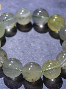 盖亚回声 天然7A莫奈幽灵手链18mm大颗粒幽灵单圈手串