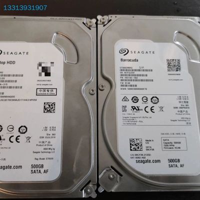 希捷机械硬盘500GB Desktop HDD，成色好，功能议价！！ 可维修
