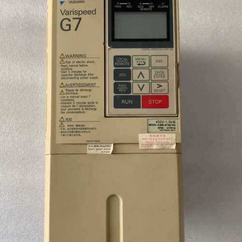 安川变频器CIMR-G7B41P5功能完好，保证质量，整议价也可维修