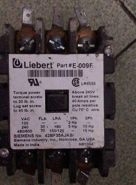 Lieber接触器 美式24V线圈E-009F议价 维修！！！