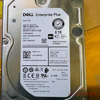 DELL SCV系列 0W6YC4 ST8000NM0065议价 维修！！！