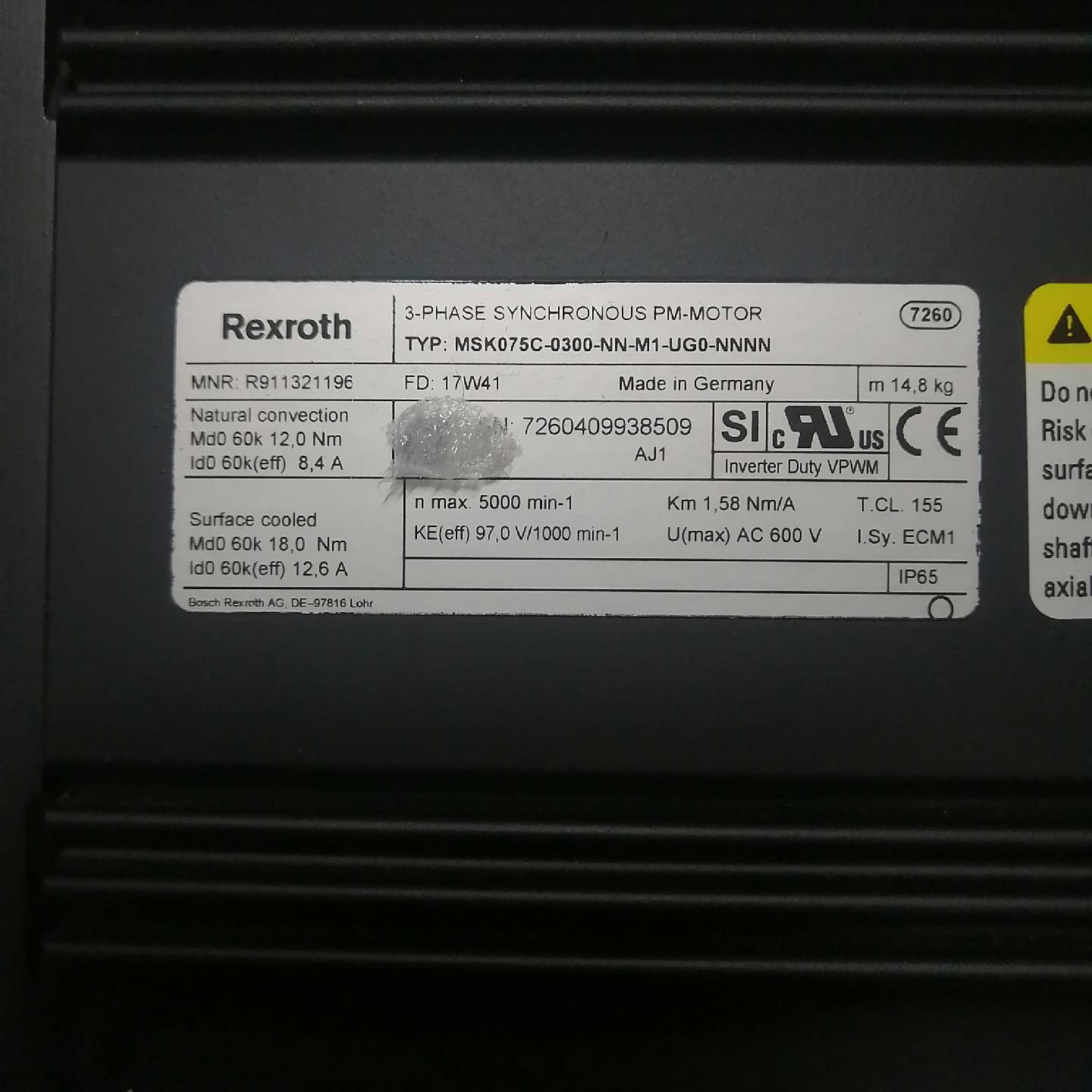 力士乐伺服电机MSK075C-0300-NN-M议价 维修！！！