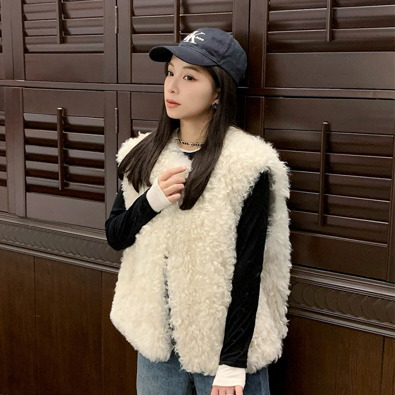皮草外套新款年轻皮毛一体简约奢华秋冬2024显瘦宽松时尚保暖背心