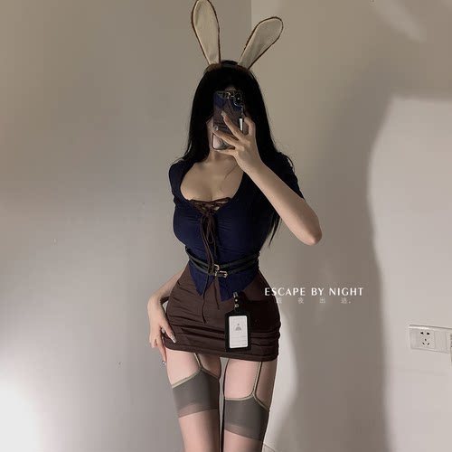 兔女郎cos性感秘书OL包臀裙套装
