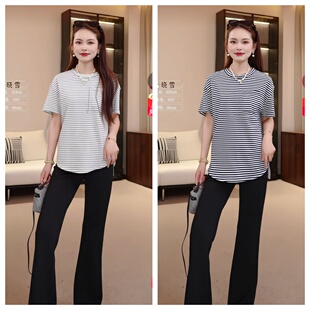 全棉条纹T B某C 25001 晓雪心选