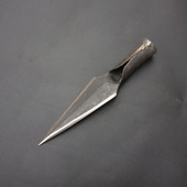 山猪矛弹簧钢锻打野猪矛野猪镖投掷枪头武术健身训练枪头