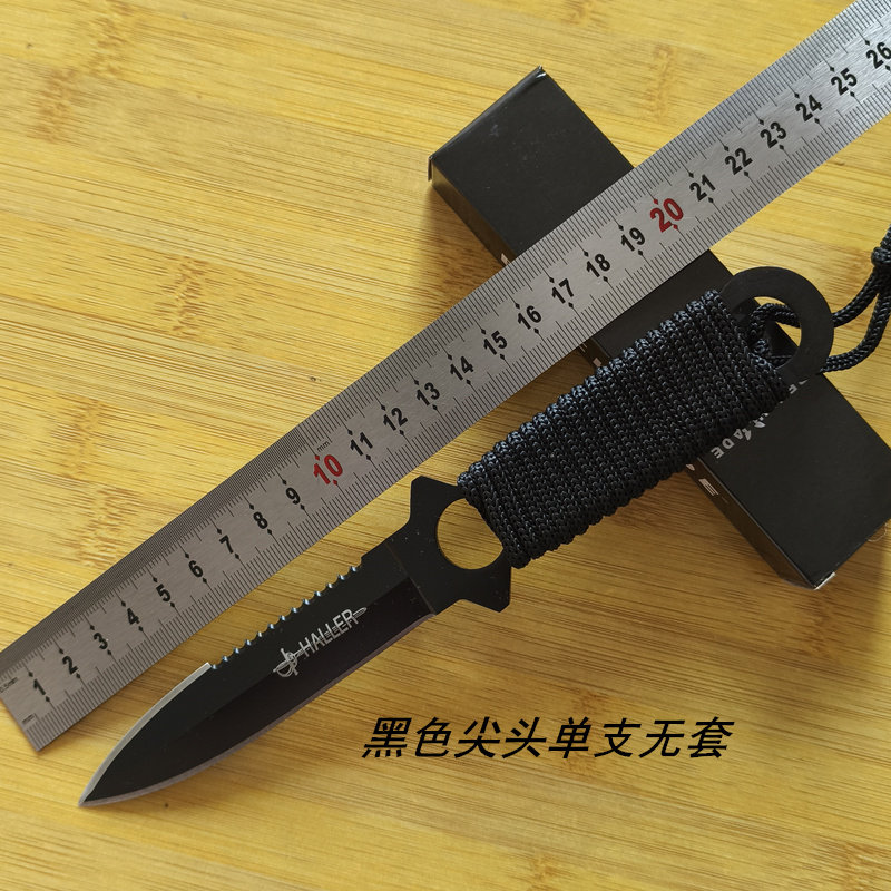 便携垂钓潜水工具小刀野外战术求生多用途刀具绑腿小直刀野营户外