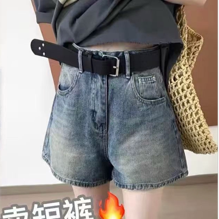 高腰显瘦夏季新款水洗复古牛仔短裤女NZ8098