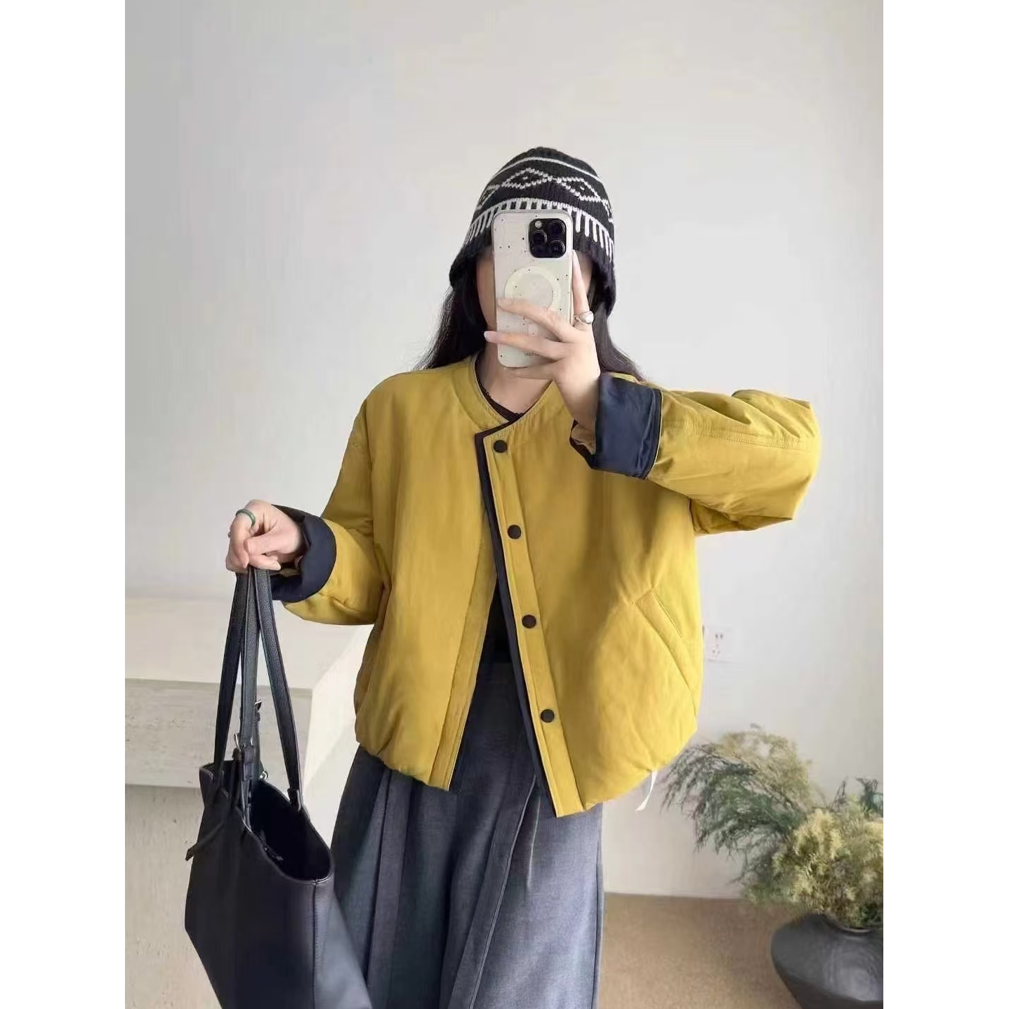 长款薄款棉衣棉服保暖宽松女ins时尚短款休闲圆领