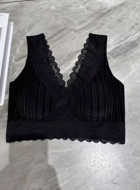 宁熙ec原创金丝绒蕾丝美背内搭百搭美背95509