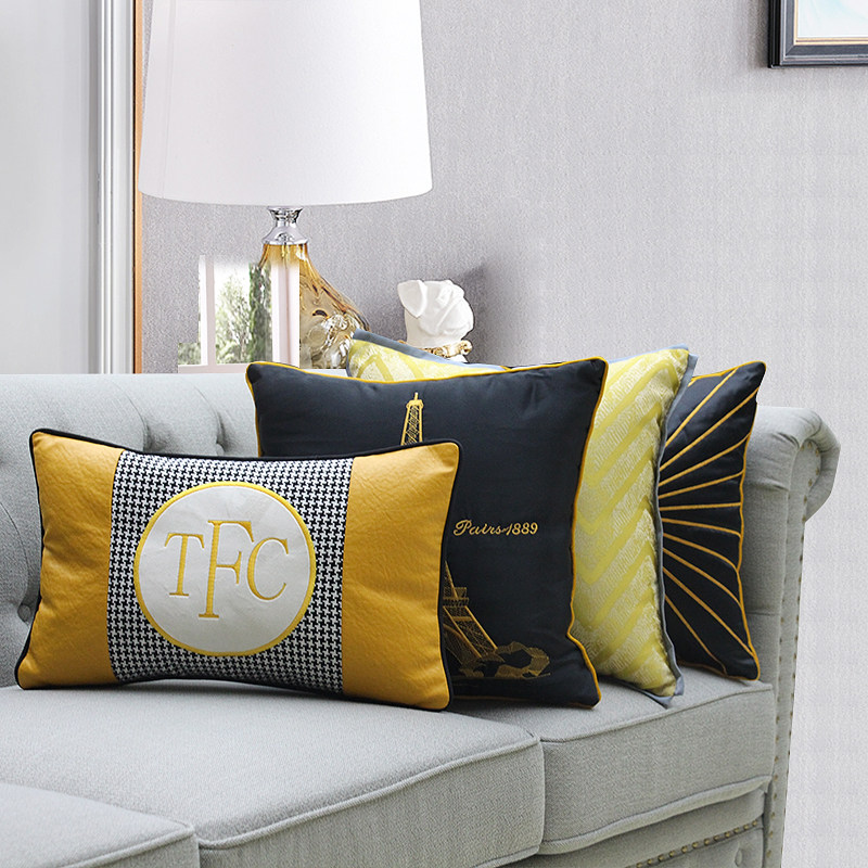 American style Simplicity modern Northern Europe Bluish white series Embroidery Pillows Open House The exhibition hall Home Furnishing Soft loading Pillows Cushionin the Home Fabric , Pillow/Pillow  category - from Buy2taobao.com to provide professional Taobao agent buy service