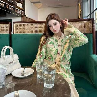 时尚走秀款洋气减龄秋冬宫廷风荷叶边针织上衣木耳边半裙GFC67887