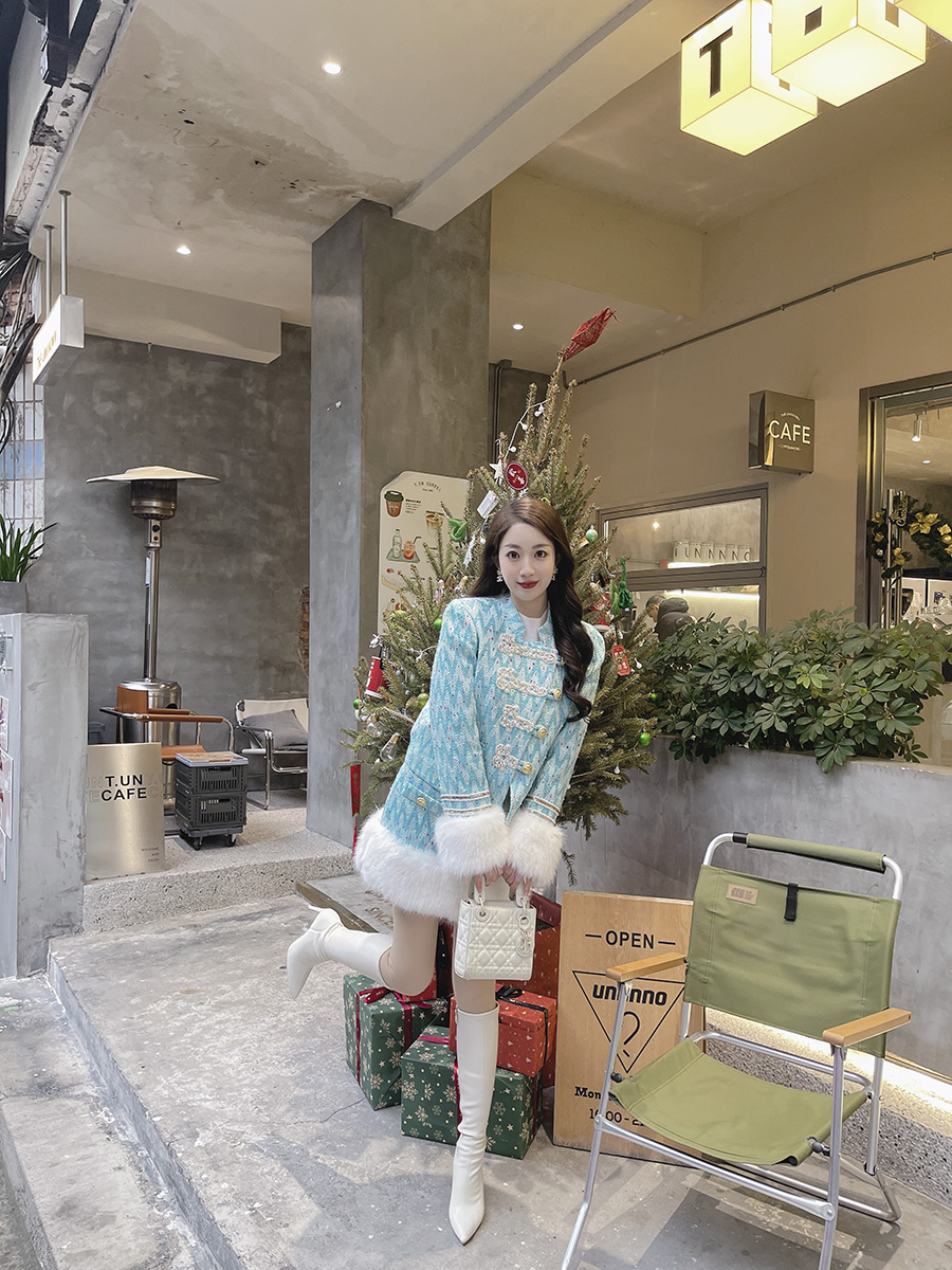 秋冬圣诞节新中式盘扣重工钉珠秋冬高级小香外套/裤裙GFC2311232