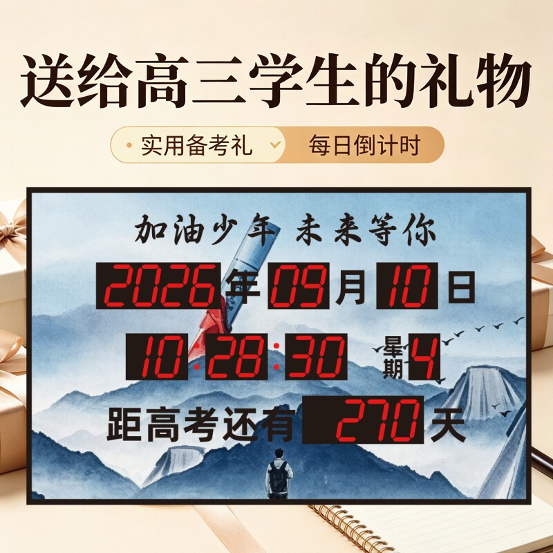 康巴丝中高考倒计时电子万年历