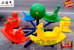 促销幼儿园儿童游乐设施手动六马转椅儿童户外转椅摇摇马转盘摇马