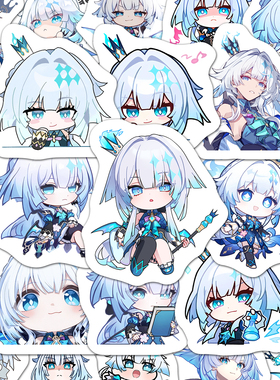 刻律德菈贴纸Q版星穹铁道周边凯撒头像笔记本贴画高清二次元动漫