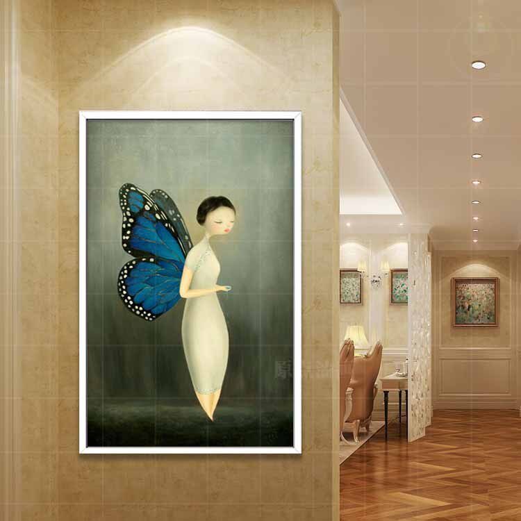 纯手绘油画临摹张斌作品抽象人物卡通装饰画餐厅走廊过道竖版挂画在类目 家居饰品, 装饰画, 油画中 - 来自Buy2taobao.com提供专业的淘宝代购服务