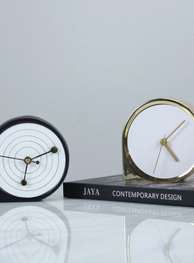 简约床头创意座钟家用台式坐钟静音桌面钟时尚台面摆件桌面时钟