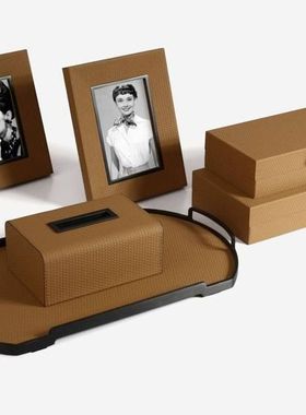 入户玄关门口放钥匙扣锁匙收纳盘摆件轻奢高档家居客厅鞋柜装饰品