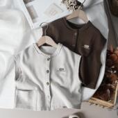 男女宝宝休闲字母坎肩马夹外套 儿童森系马甲背心 原创新品 韩版