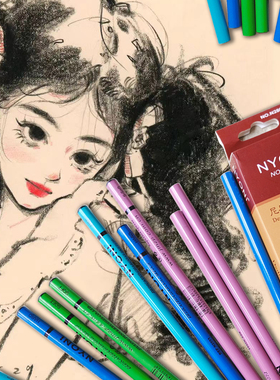 【熊猫胖哒】NYONI炭笔软中硬特软专业速写笔美术生专用碳笔软碳